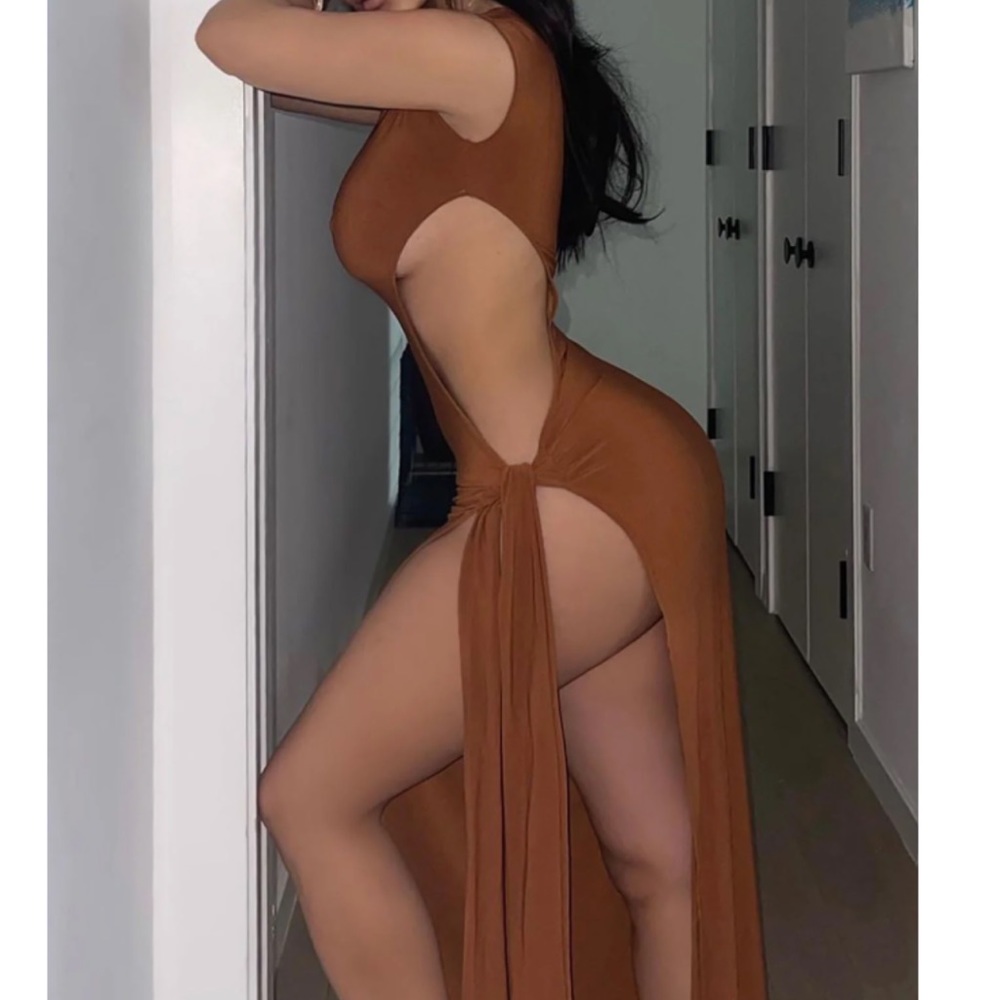 Sexy brown dress